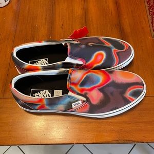 Vans Classic Slip On (Black Aura) Multi/Tr Wht 11.5